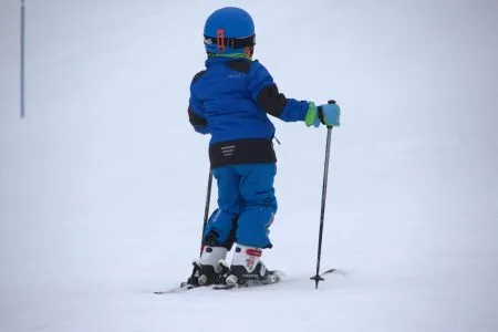 child, winter, ski